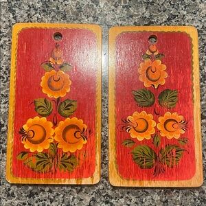 Vintage Floral Wooden Wall Art